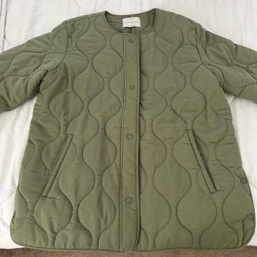 Lucky Brand Olive Quilted Jacket